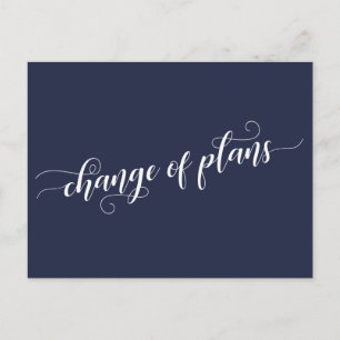 Carte Postale Élégant changement de plan de la marine Mariage re