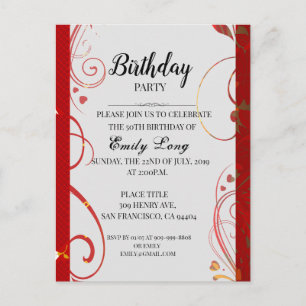 Carte Postale Elégant chinois chrysanthème anniversaire Invitati