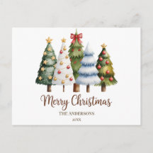 Elegant Christmas Trees Holiday Season