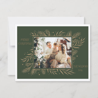 Carte Postale Élégant Fa La Photo moderne Noël À feuillage persi