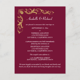 Carte Postale Élégant Faire-part Mariage victorien