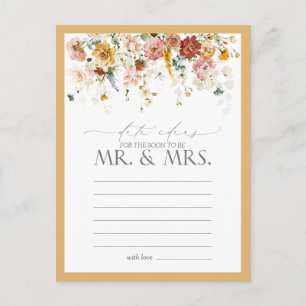 Carte Postale Elégant Fleur sauvage Jaune Aquarelle Idées Date