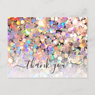 Carte Postale Élégant Holographe Parties scintillant maquillage 