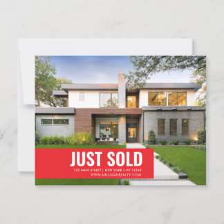 Carte Postale Élégant immobilier personnalisable - JUSTE VENDU