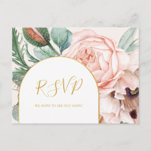 Carte Postale Elégant jardin fleuri   Pastel Song Request RSVP