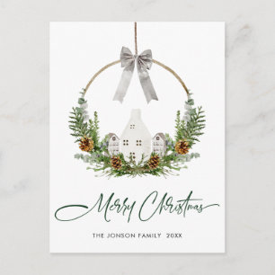 Carte Postale Élégant Joyeux Noël Composition Fête