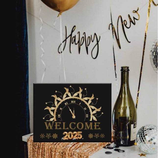 Carte Postale Elégant Joyeux Nouvel An 2025, Festivel de Parties (Créateur téléchargé)
