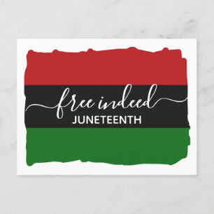 Carte Postale Élégant JUNETEENTH panafricain GRATUIT EN VÉRITÉ