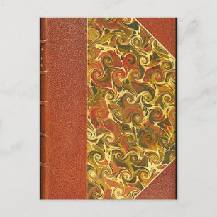 Carte Postale Élégant livre d'antiquités, Motif de swirl orné