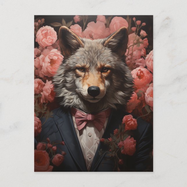 Carte Postale Élégant loup (Devant)