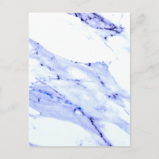 Carte Postale Elégant Marbre blanc bleu pierre de granit (Devant)