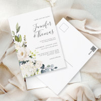 Élégant Mariage de roses blanches et d'hydrangées
