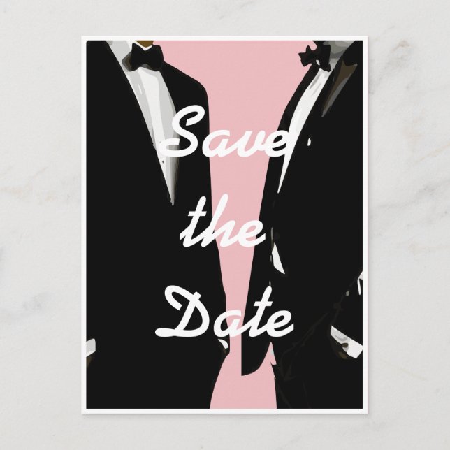 Carte Postale Elégant Mariage gay moderne (Devant)