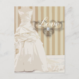 Carte Postale Elégant mariage Gown mariage Favoriser