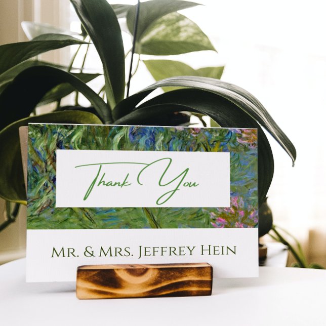 Carte Postale Élégant Mariage Nénuphar de Monet Botanique (Créateur téléchargé)