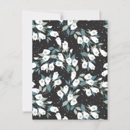 Carte Postale Élégant Motif de fleur de tulipe Arrière - plan no