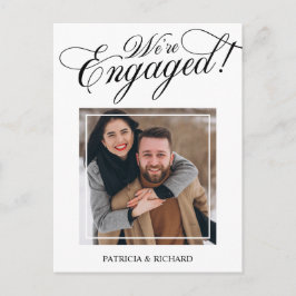 Carte Postale Élégant Nous sommes engagés Faire-part Fiançailles