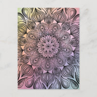 Élégant Pastel Mandala Trippy Psychedelic Hippie