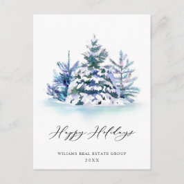 Carte Postale Elégant Pine Tree Noël Accueil d'entreprise