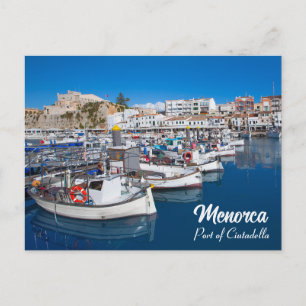 Carte Postale Elégant port de Minorque de Ciutadella