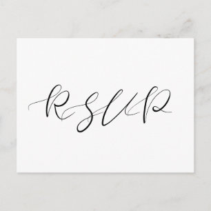 Carte Postale Elegant romantique calligraphy RSVP