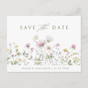 Carte Postale Élégant Sauvage Fleur de Douceur Bohème Enregistre