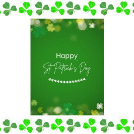 Carte Postale Élégant Shamrock de la Saint-Patrick