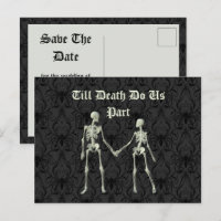 Elégant Skeletons Mariage Enregistrer la date