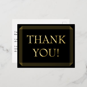 Carte postale élégante, Bordé "MERCI"