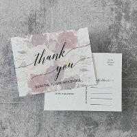 Élégante calligraphie | Merci floral défraîchi
