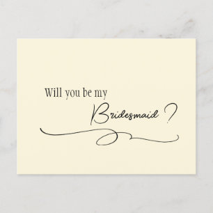Carte Postale Élégante Calligraphie minimale Proposition d'une d
