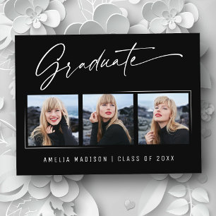 Carte Postale Élégante Calligraphie moderne Encre Script Grad 3