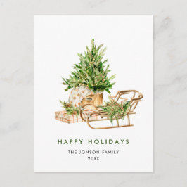 Carte Postale Élégante composition de Noël bohème vacances