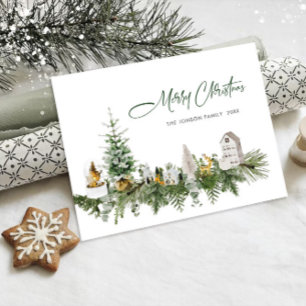 Carte Postale Élégante composition de Noël bohème vacances