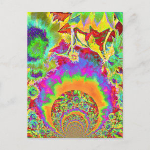 Carte Postale Elégante couleur abstraite de tournesol aquarelle 