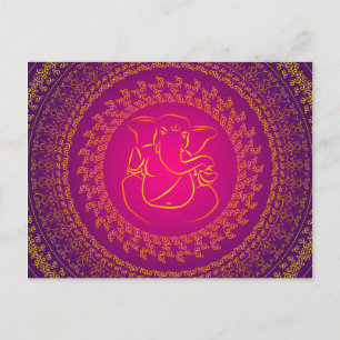 Carte postale élégante et classe de Ganesh/ Dieu i