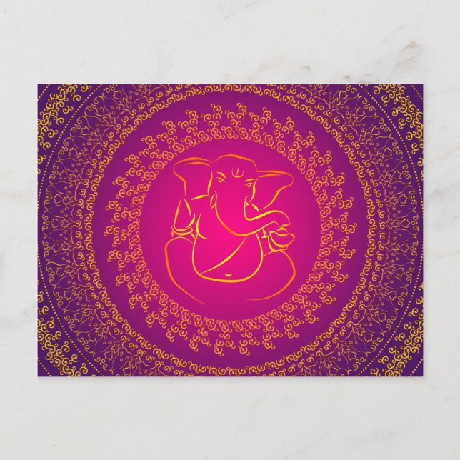 Carte postale élégante et classe de Ganesh/ Dieu i (Devant)