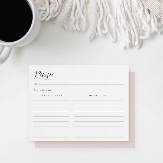 Carte Postale Elégante Fête des mariées de calligraphie Recette  (Créateur téléchargé)