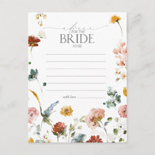 Carte Postale Elégante Fleurs De Jardin Conseils À La Mariée
