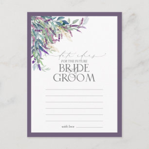 Carte Postale Elégante Lavande Florale Aquarelle Date Idées