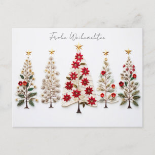 Carte Postale Elégante Nordic Sapins de Noël