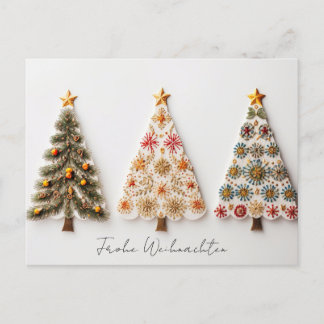 Carte Postale Elégante Nordic Sapins de Noël