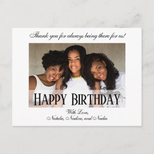Carte Postale Elégante Personnalisation Joyeuse Photo Anniversai