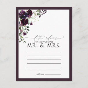 Carte Postale Elégante Plum Purple Floral Aquarelle Date Idées