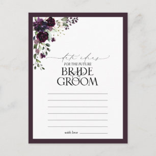 Carte Postale Elégante Plum Purple Floral Aquarelle Date Idées