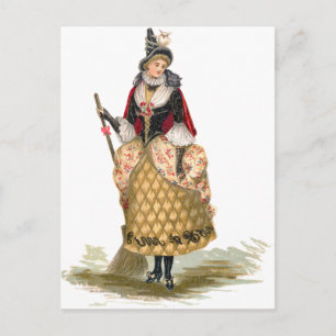 Carte Postale Élégante sorcière