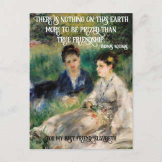 Carte Postale Elégantes femmes Renoir oeuvre Best Friend Citatio