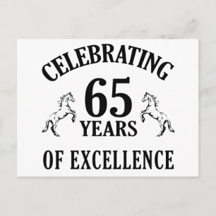Carte Postale Élégantes idées cadeaux 65e anniversaire