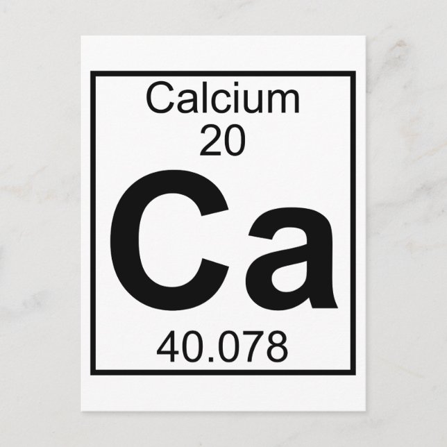Carte Postale Élément 020 - Ca - Calcium (Complet) (Devant)
