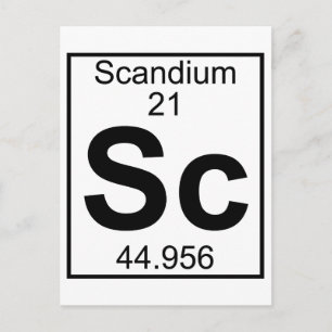 Carte Postale Élément 021 - Sc - Scandium (Complet)